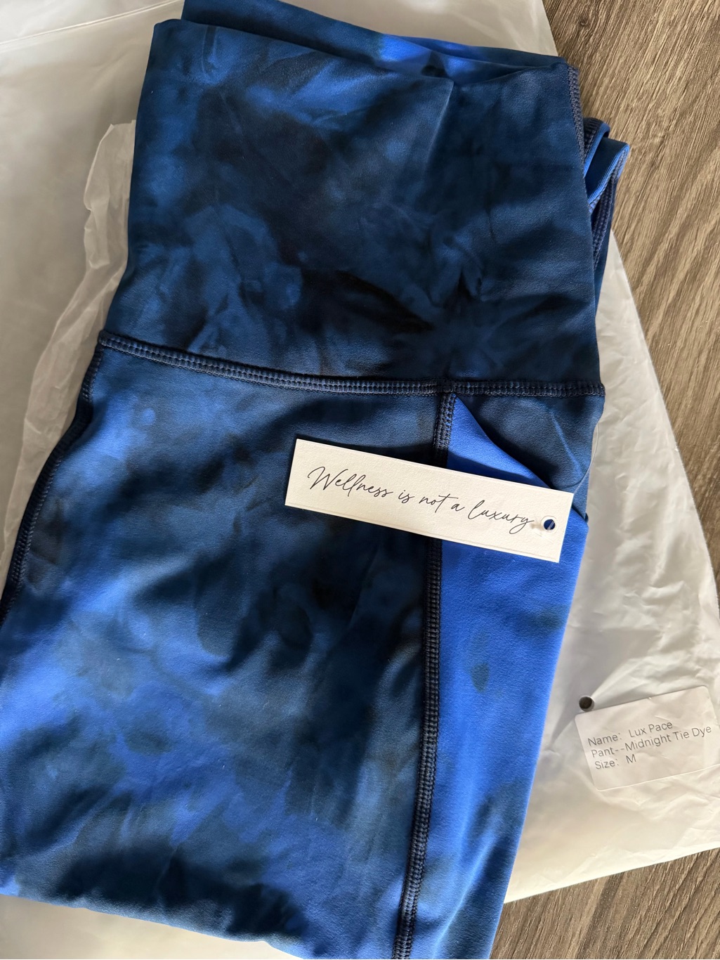 Nwt Senita Blue Tie-Dye Active Leggings — image 6 of 7
